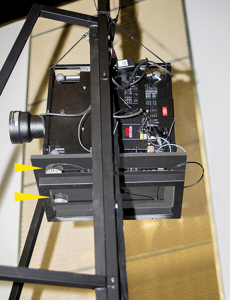 Vibration isolation for high performance projectors