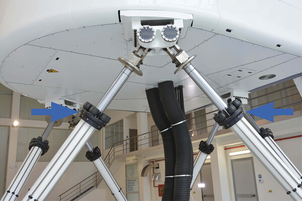 Emergency stop systems for motion platforms of vehicle cock...