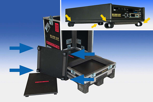 Transport protection for electronic racks and cases