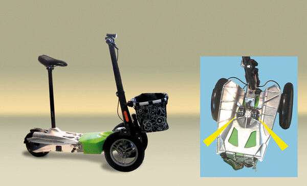 Running board damping for electric scooters